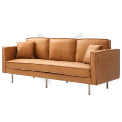 Ghế Sofa Băng Bọc Da Tựa Rời Tay Vuông Chân Inox MHSF098