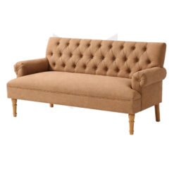 Ghế Sofa Băng Vải Chần Nút Lưng Cao Chân Gỗ MHSF089