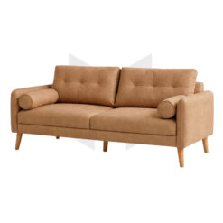 Ghế Sofa Băng Vải Tựa Chần Ô Kèm Gối Ống Chân Gỗ MHSF099