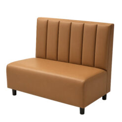 Ghế Sofa Booth Da Tựa Dọc Chân Thấp MHSF088