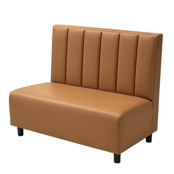 Ghế Sofa Booth Da Tựa Dọc Chân Thấp MHSF088