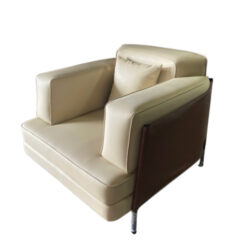 Ghế Sofa Đơn Bọc Da Phom Hộp Bề Thế MHSF204