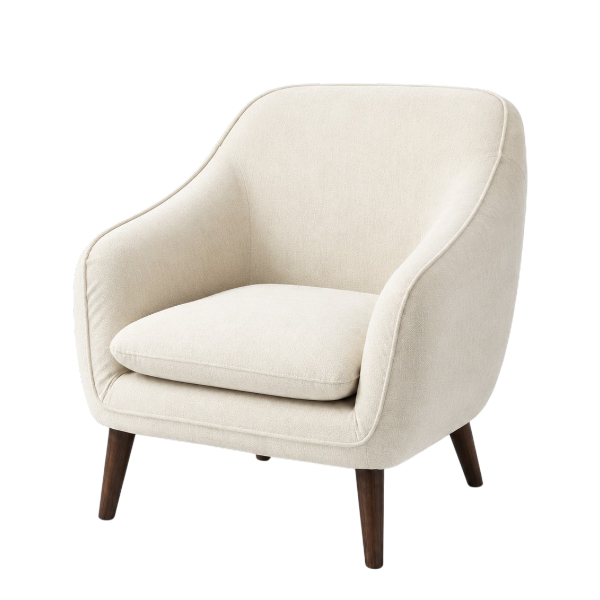 Ghế Sofa Đơn Bọc Vải Chân Gỗ MHSF107