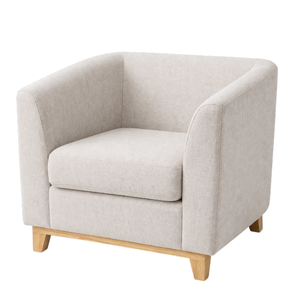Ghế Sofa Đơn Bọc Vải Chân Gỗ MHSF110