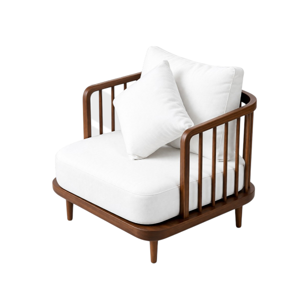 Ghế Sofa Đơn Fly II Khung Gỗ Ash Nệm Vải MHSF122