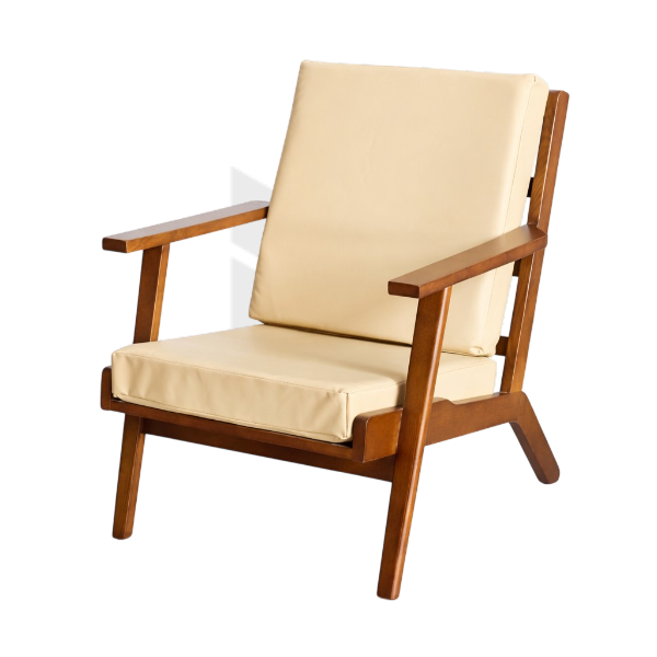 Ghế Sofa Đơn Land Bọc Da Si Gỗ Ash MHSF133