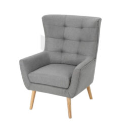 Ghế Sofa Đơn Lưng Cao Bọc Vải Chần Ô Chân Gỗ MHSF106