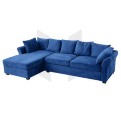 Ghế Sofa Góc Chữ L Bọc Vải Nhung Kèm Gối Tựa MHSF177