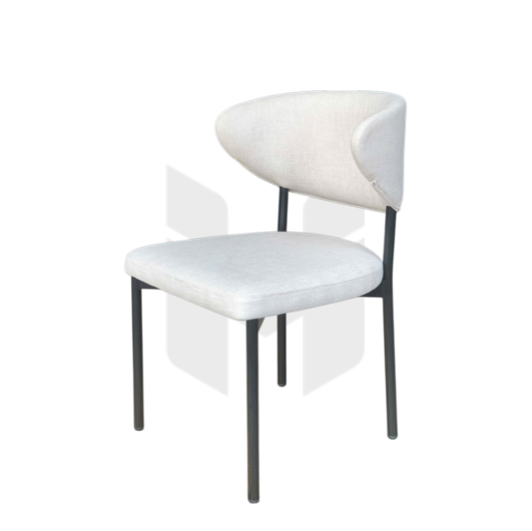 Ghế Vải Nỉ Thô Tựa Tai Vát Cong Chữ C Chân Sắt Tĩnh Điện MH520