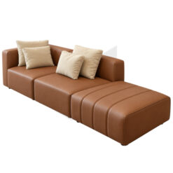 Sofa Băng Khối Cận Sàn Bọc Da Tối Giản MHSF207