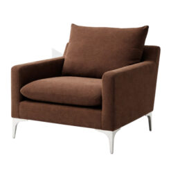 Sofa Đơn Nệm Bọc Vải Chân Inox ArmChair MHSF158