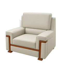 Sofa Đơn Tân Cổ Điển Khung Gỗ Bọc Da MHSF206